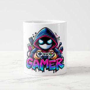 Caneca De Café Grande Spooky Gaming – Controle Fantasma do Gamer de Hall
