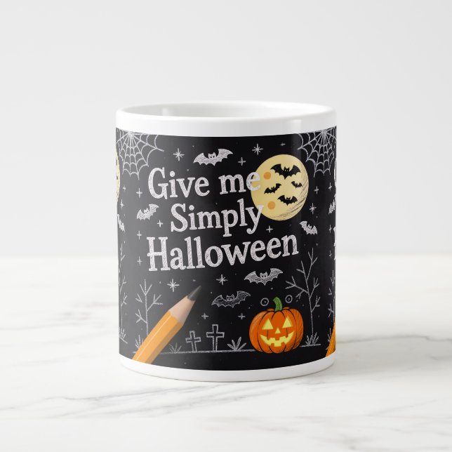 Caneca De Café Grande Spooky Halloween Mug (Frente)