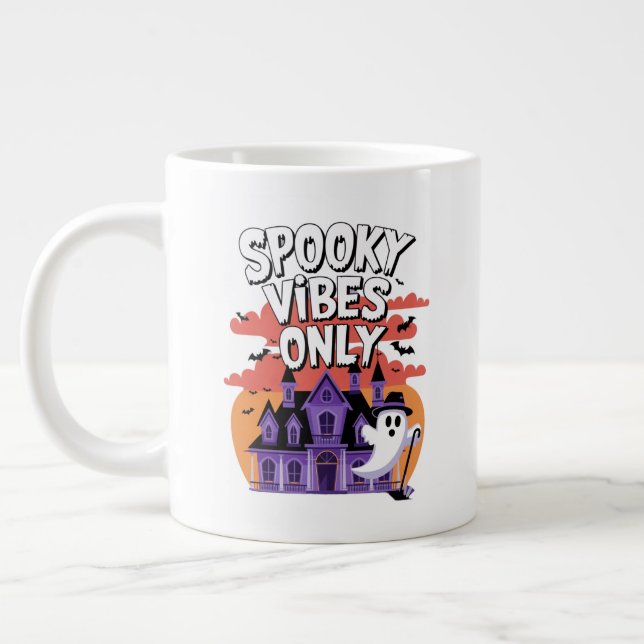 Caneca De Café Grande Spooky Season Quotes (Esquerda)