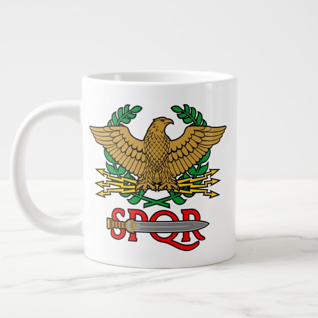 Caneca De Café Grande SPQR Senatus Populusque Romanus  (Esquerda)