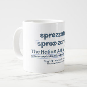 Caneca De Café Grande SPREZZATURA: A ARTE ITALIANA DA MODA-BlueDenim