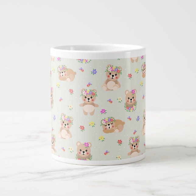 Caneca De Café Grande Spring teddy bear (Frente)
