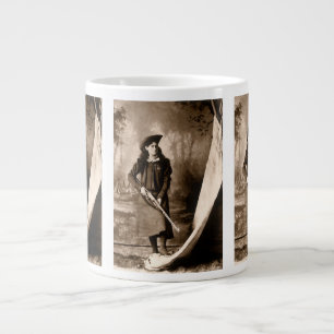 Caneca De Café Grande Srta. Annie Oakley com Arma, Retrato Fotográfico A
