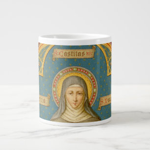Caneca De Café Grande St. Clara de Assisi & Pergaminhos de Votos (SAU 02