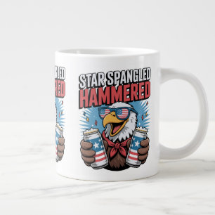 Caneca De Café Grande Star Spanged Hammered Funny Patriótico Bald Eagle