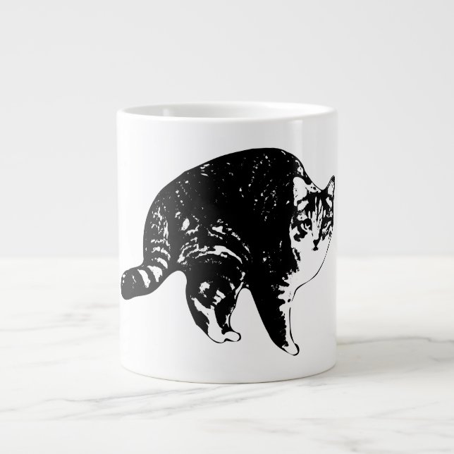 Caneca De Café Grande Starglow Tabby Peek (Frente)