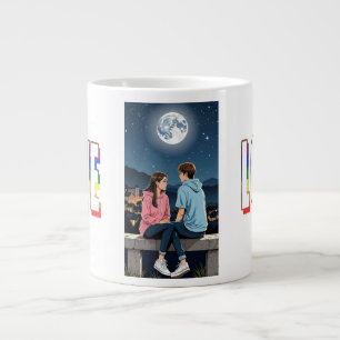 Caneca De Café Grande Starry-Eyed Romance