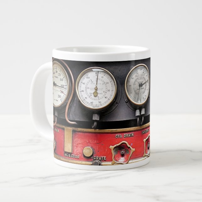 CANECA DE CAFÉ GRANDE STEAM TRAIN GIANT CAFFEE MUG (Frente Esquerda)
