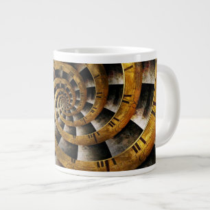 Caneca De Café Grande Steampunk - Relógio - O fluxo do tempo