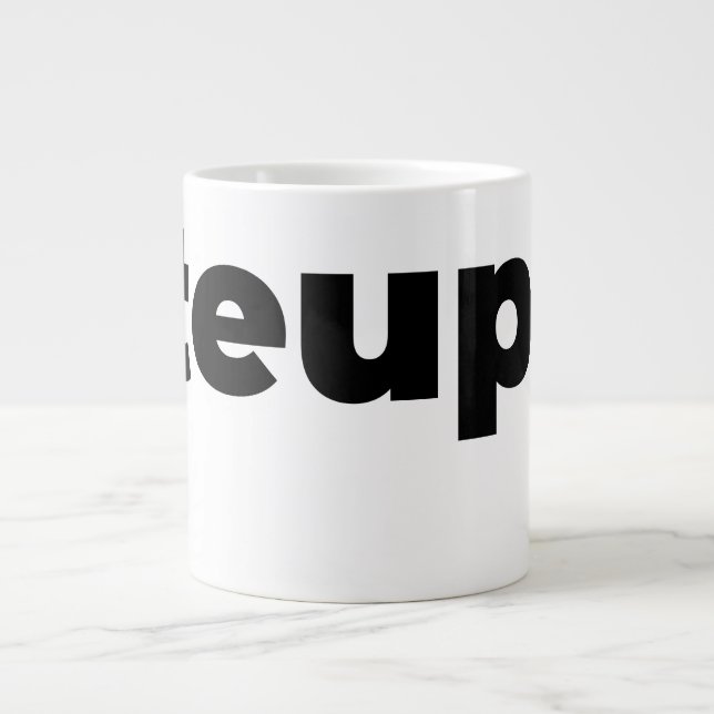 Caneca De Café Grande Steups Mug - Black (Frente)