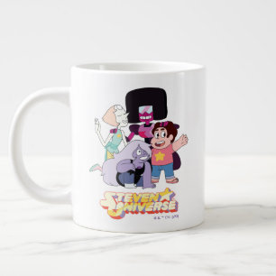 Caneca De Café Grande Steven Universe   Grupo Crystal Gem Huddle