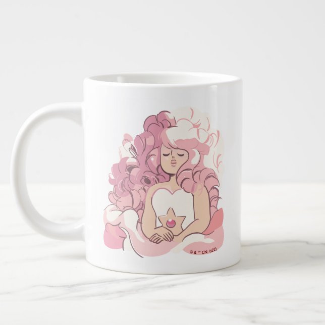 Caneca De Café Grande Steven Universe | Ilustração de Rosa Quartz (Esquerda)