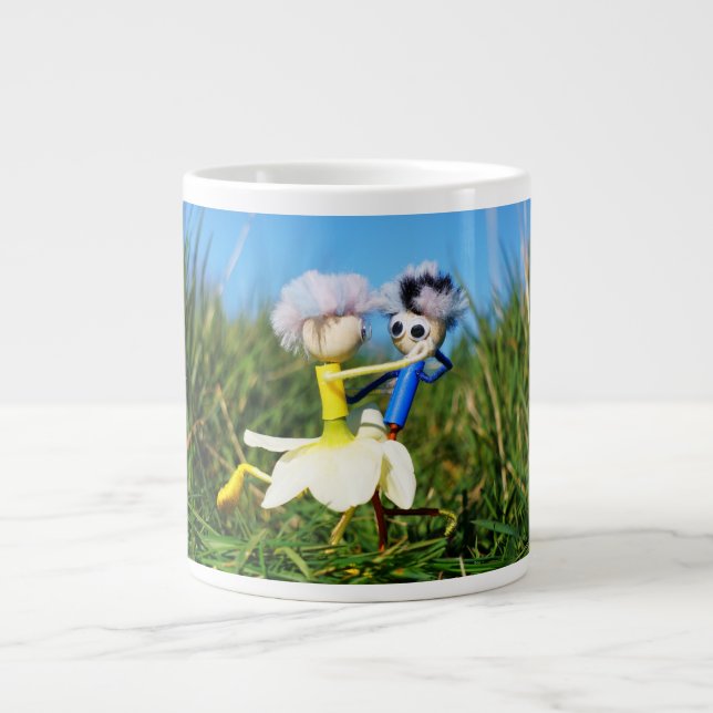 Caneca De Café Grande Stijldansende Fubby's in Narcissen jurk. (Frente)