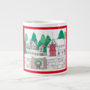 Caneca De Café Grande Stonewall Christmas Farm Jumbo Coffee Mug