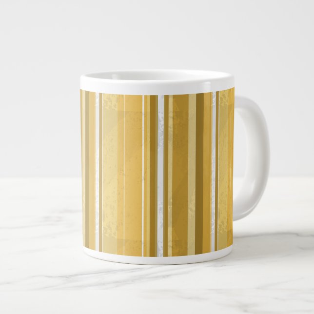 Caneca De Café Grande Stripes Amarelo (Frente Esquerda)
