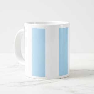 Caneca De Café Grande Stripes Azuis, Listras Brancas, Padrão Stripe