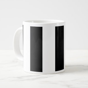Caneca De Café Grande Stripes Negras e Brancas, Padrões Strike, Linhas