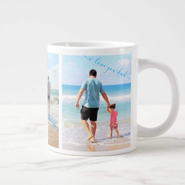 Caneca De Café Grande Sua Família Colagem de Fotos Colage Mug Gift com T (Direita)