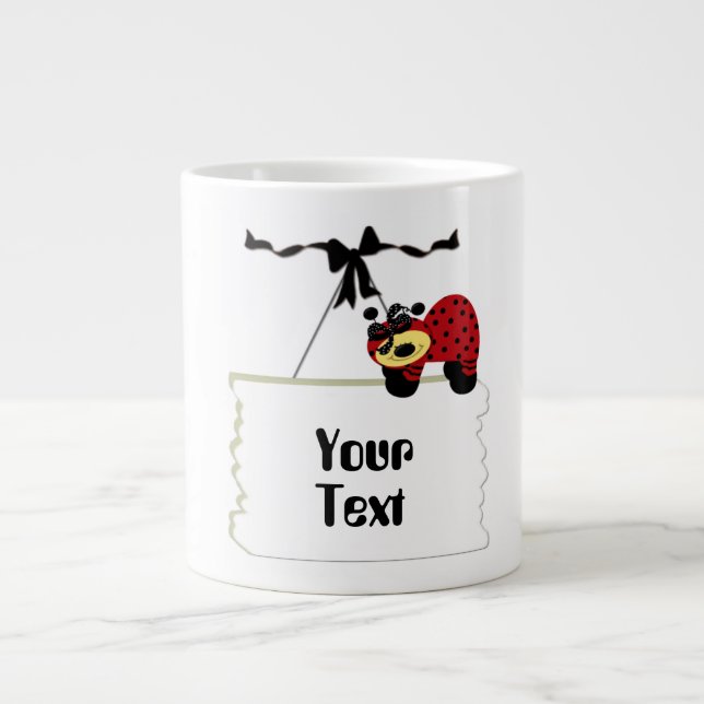 Caneca De Café Grande Sua Lista de Texto (Frente)
