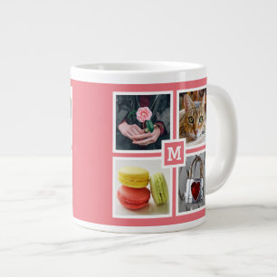 CANECA DE CAFÉ GRANDE SUAS 8 FOTOS E MÚLTIPLOS MONOGRAM