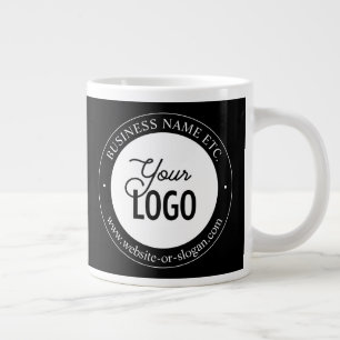 Caneca De Café Grande Substituição Fácil de Logo e Texto Personalizável