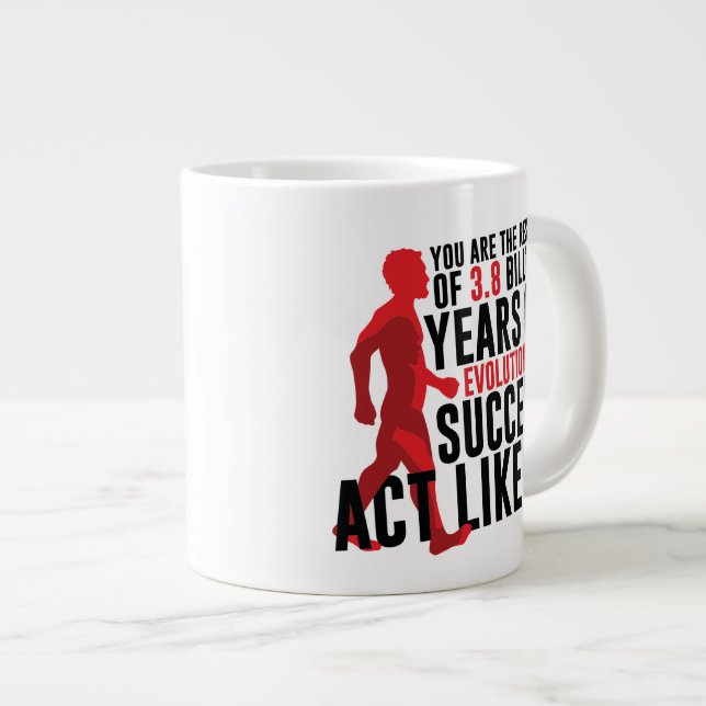 Caneca De Café Grande Sucesso Evolucionário (Frente Esquerda)
