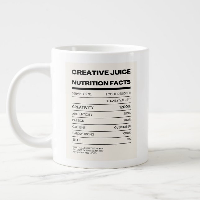 Caneca De Café Grande Suco Criativo (Esquerda)