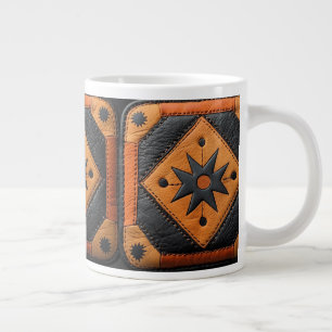 Caneca De Café Grande Sudoeste Belo Campo Estilo Couro