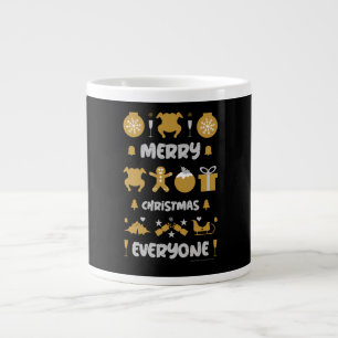 Caneca De Café Grande Suéter de festas do xmas