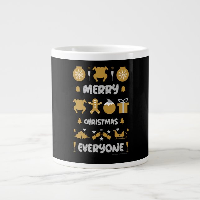 Caneca De Café Grande Suéter de festas do xmas (Frente)