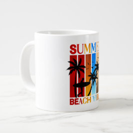Caneca De Café Grande Summer Beach Vibes