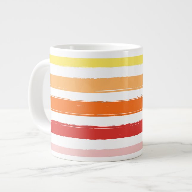 Caneca De Café Grande Summer Strips Mug - Sunset e Sunrise (Frente Esquerda)