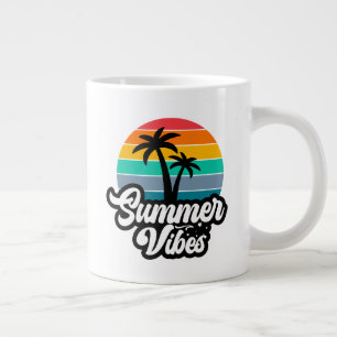 Caneca De Café Grande Summer Vibes Lago Tropical Scene-32922