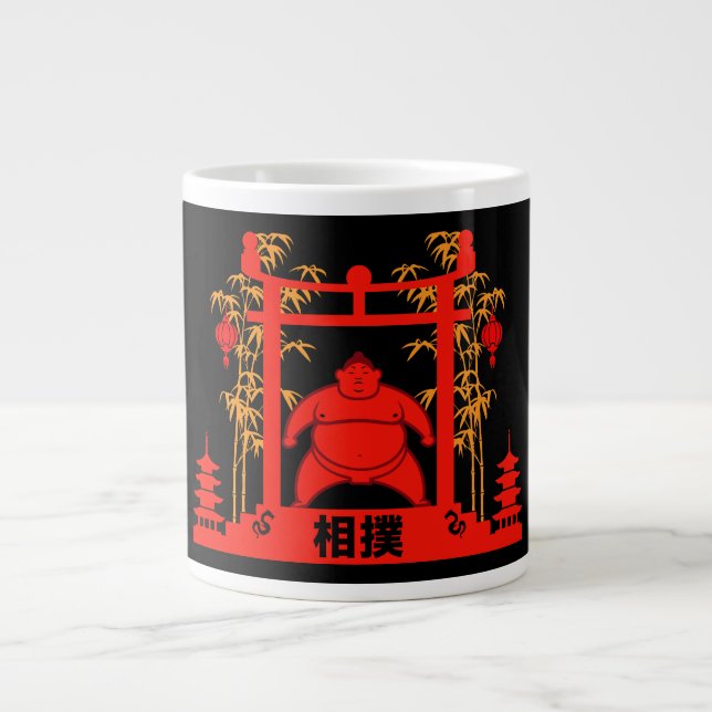 Caneca De Café Grande Sumo Wrestler (Frente)