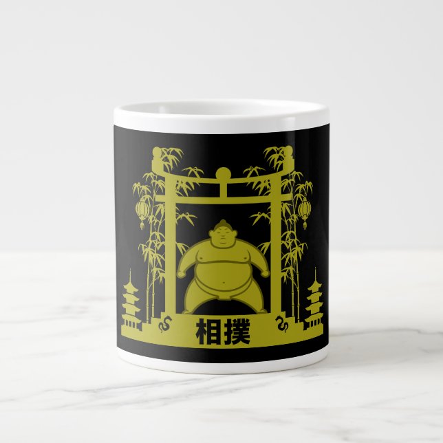Caneca De Café Grande Sumo Wrestler (Frente)