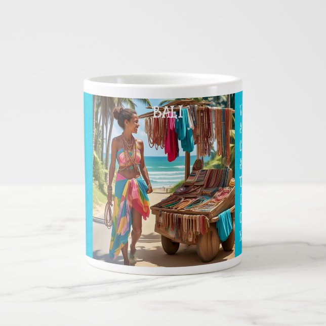 Caneca De Café Grande Sun, Sand e Bali, Specialty Mug (Frente)