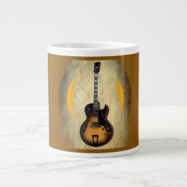 Caneca De Café Grande Sunburst Guitar Jumbo Mug