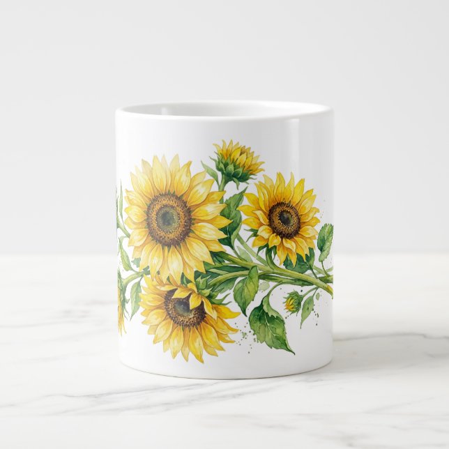 Caneca De Café Grande Sunflowers Specialty Mug (Frente)