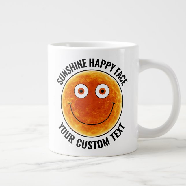Caneca De Café Grande Sunhine Happy Face Personalized Custom Giant Mug (Direita)
