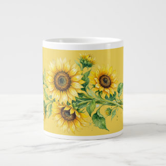 Caneca De Café Grande Sunny Sunflowers Specialty Mug