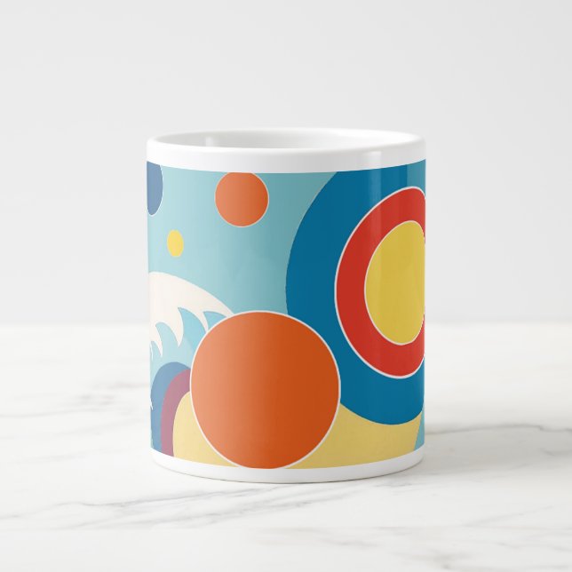 Caneca De Café Grande Sunrise Ocean Wave (Frente)