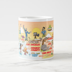 Caneca De Café Grande Sunset da Califórnia do Sul