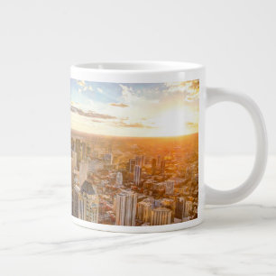 Caneca De Café Grande Sunset Over Chicago