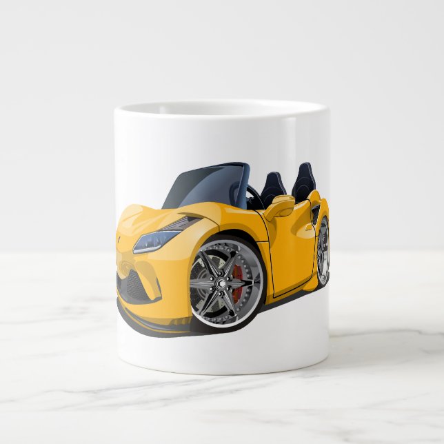 Caneca De Café Grande Super carro de desenho animado (Frente)