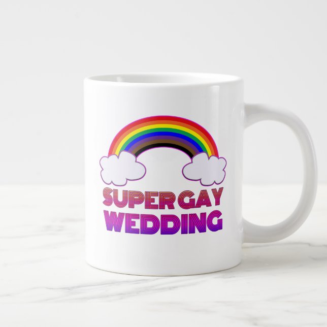 Caneca De Café Grande Super Gay Podcast Mug (Direita) (Direita)