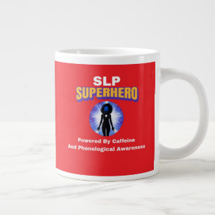 Caneca De Café Grande Super-herói SLP Powered By Caffeine and Phono...