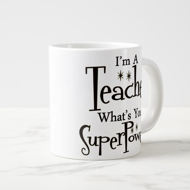 Caneca De Café Grande Super Professor (Frente Esquerda)