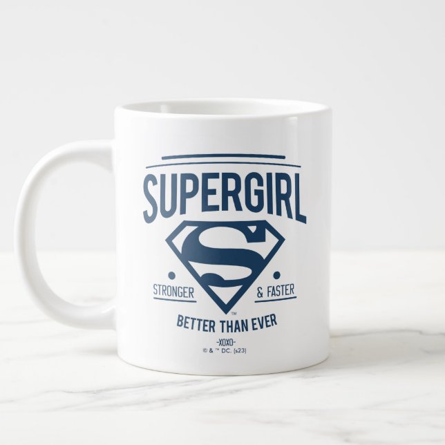 Caneca De Café Grande Supergirl Melhor Do Que Nunca Gráfico Retroativo (Esquerda)