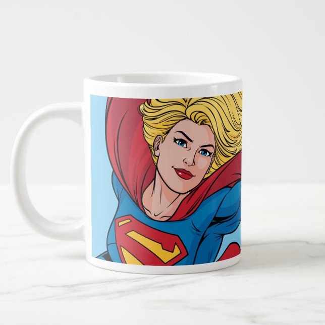 Caneca De Café Grande Supergirl Stance Adorável (Esquerda)