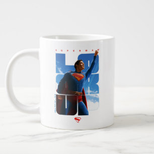 Caneca De Café Grande Superman Procure Pose